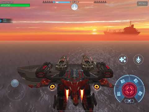 Flying to the other ship on carrier with Ao Ming