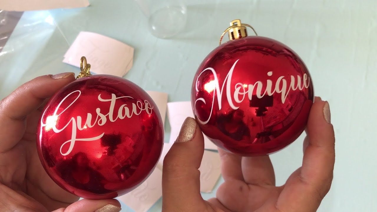 Bolinhas de Natal com nomes!!!Renda Extra!!