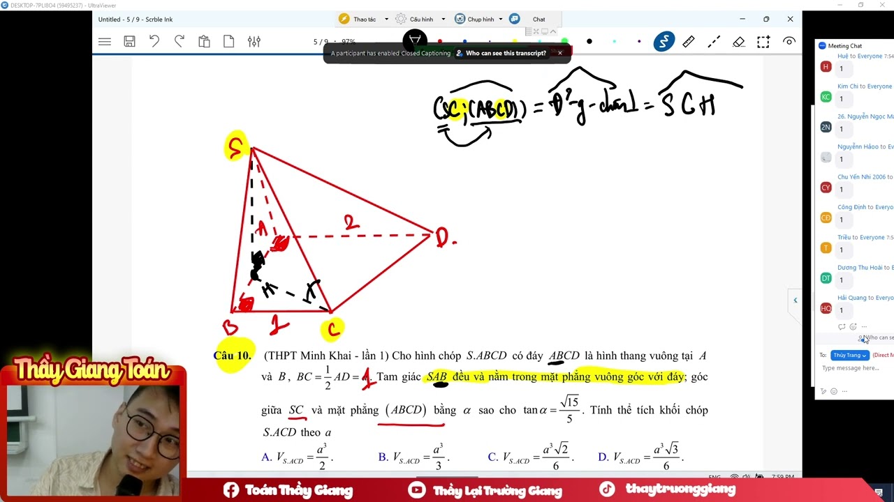 THỂ TÍCH KHỐI ĐA DIỆN (KHỐI CHÓP) BUỔI 2