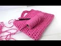 Handtasche häkeln - Häkelanleitung Tasche deutsch - crochet bag tutorial - pink