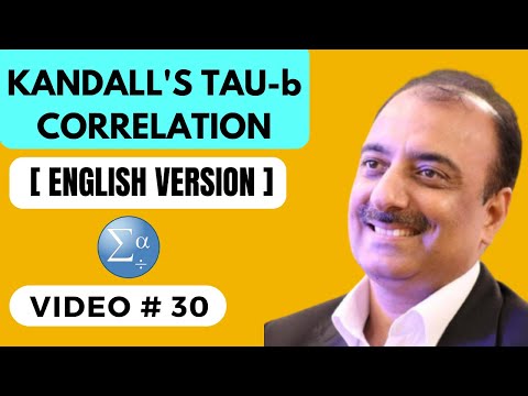 Kendall's Tau-b Correlation| Video#30 | Dr Muhammad Zaheer