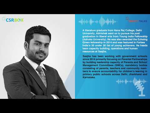 Education Leader Series | Abhishek Choudhary, Co-Founder- Saajha