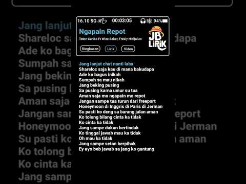 Ngapain repot - Toton caribo ft Wizz baker, Fresly Nikijuluw #lagutimur #timur