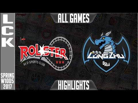 KT Rolster vs LongZhu Gaming Highlights All Games - LCK W10D5 Spring 2017 KT vs LZ All Games