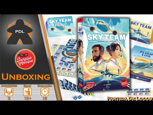 Vídeo relacionado con Scorpion Masqué, Sky Team, juego de mesa, a partir de 14 años, 2 jugadores, 20 minutos de tiempo de juego