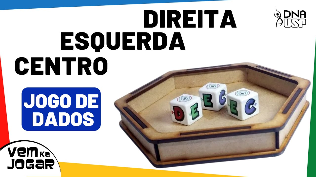 DEC um Jogo de Dados - Direita, Esquerda, Centro da Algazarra Brinquedos