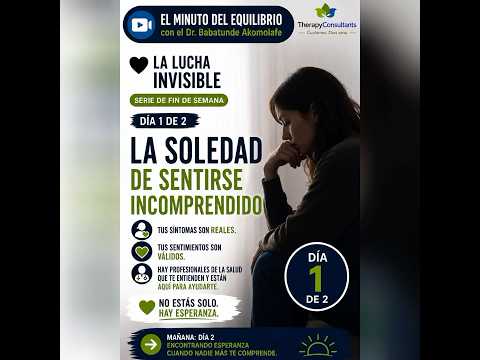 La Soledad de Sentirse Incomprendido
