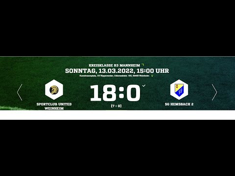 21. Spieltag: SC UNITED WEINHEIM - SG HEMSBACH II [Kreisklasse B3 Mannheim 2021/22] - alle Tore!