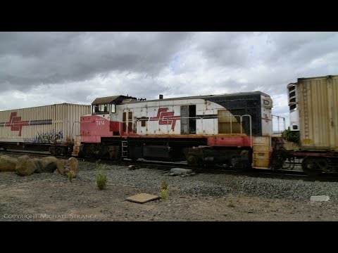 SCT 2PM9 Freight Train With T414 Australian Diesel Locomotive Transfer (14/1/2021) - PoathTV