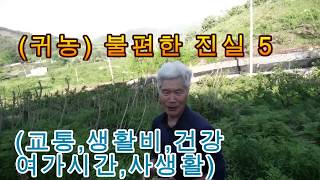 귀농,불편한 진실 5 (대중교통, 생활비,건강,여가,사생활)