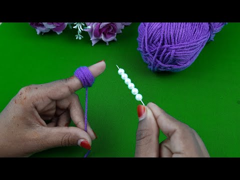 It's so Cute 💖🌟 Super Easy Woolen Flower Making Trick with Finger - You will Love It !! DIY Flowers