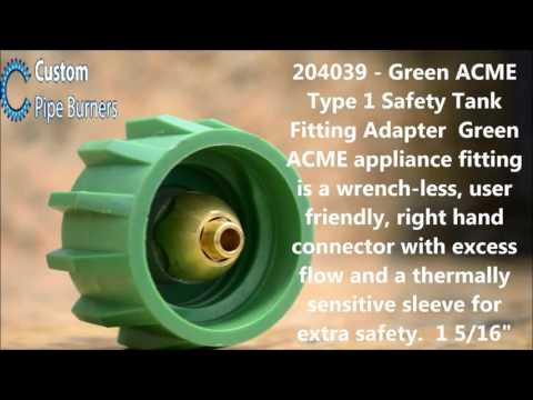 Green Acme Tank Inlet