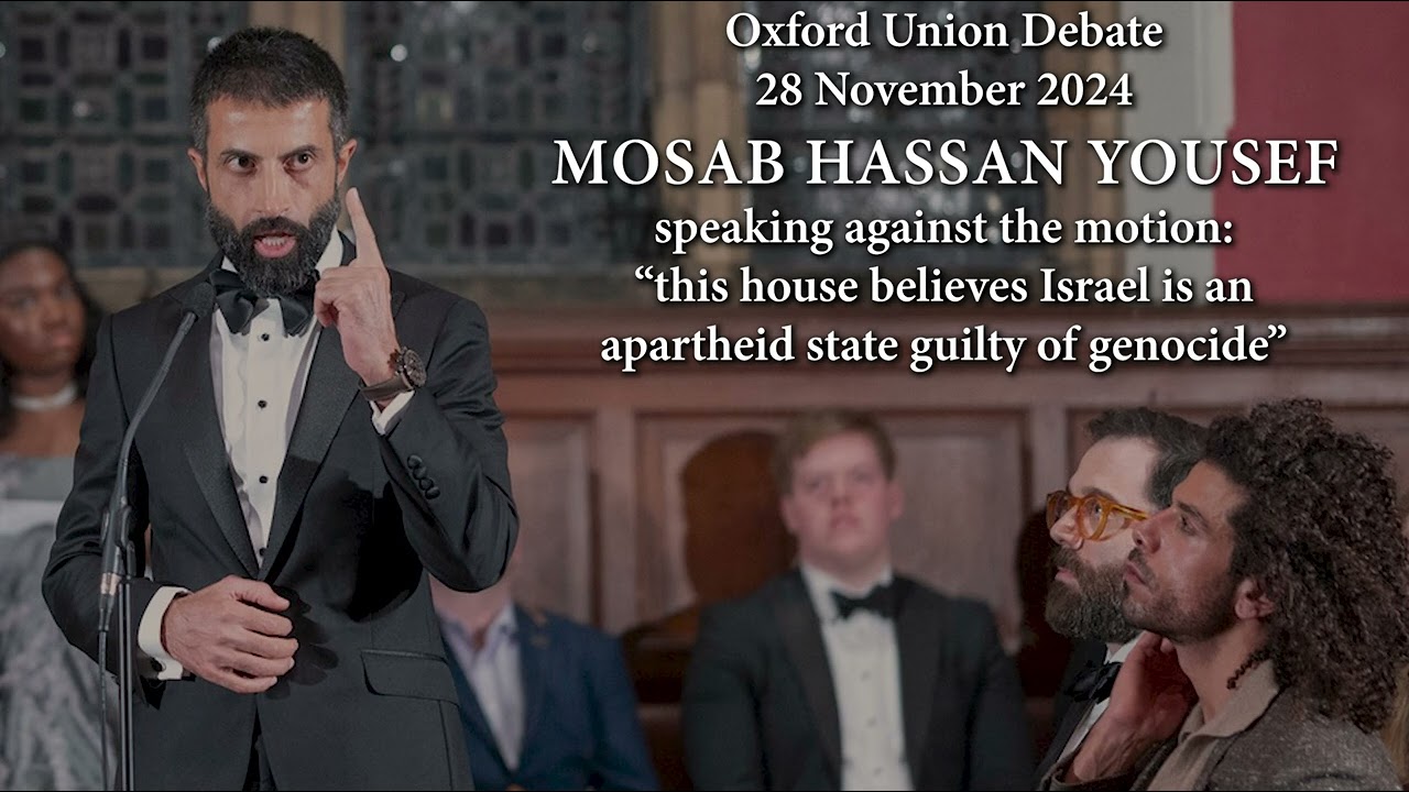 The speech they tried to hide: Mosab Hassan Yousef at the Oxford Union, on Israel and Palestinians