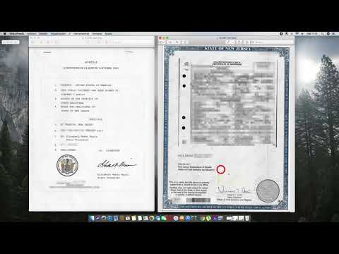 How to Apostille a New Jersey Marriage Certificate signed by State Registrar Vincent T. Arrisi