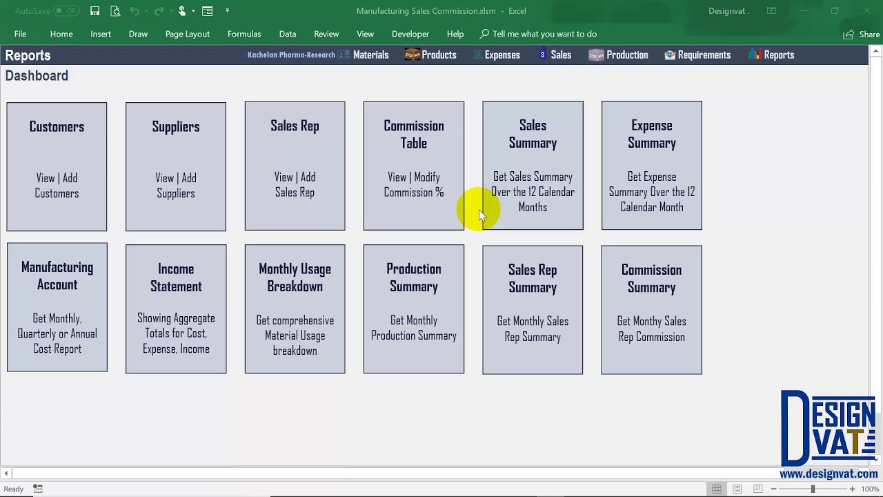 Sales Rep. Commission Tracking Spreadsheet [Excel Template]