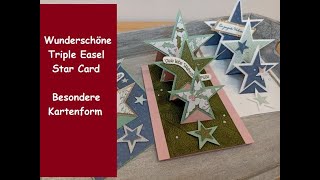 Wunderschöne Triple Easel Star Card - besondere Sternkartenform - Zauber der Feiertage - Stampin´Up!