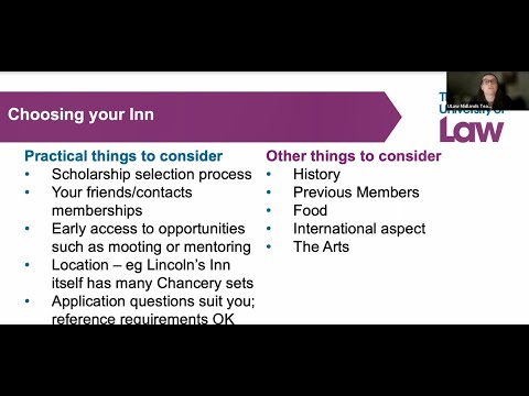 The University of Law Webinar Series - Inns of Court & Scholarships