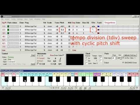 Sequetron 13.22 Tempo div/mult sweep