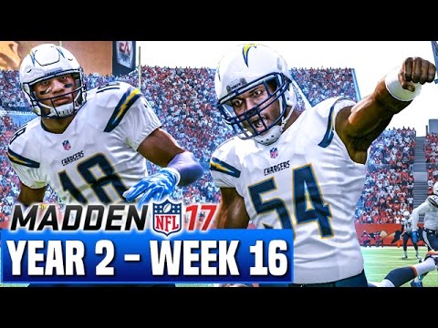 Madden 17 Chargers Franchise Year 2 - Week 16 @ Broncos | Ep.39