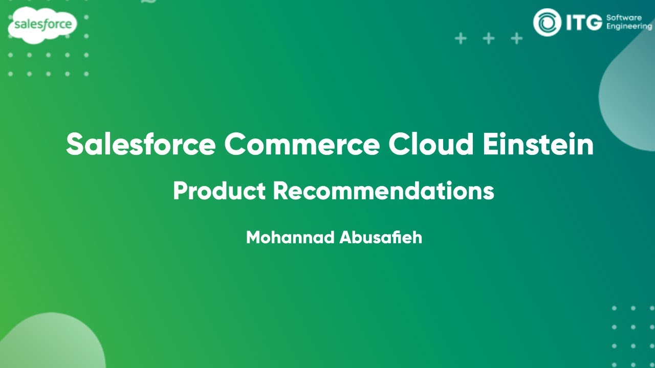 Salesforce B2C Commerce Cloud - Einstein