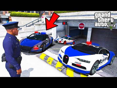Franklin Found Police Secret Garage in GTA 5 | SHINCHAN and CHOP