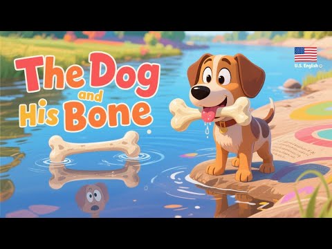 The Dog and His Bone | Moral Story for Kids | US English Accent 🐶🦴