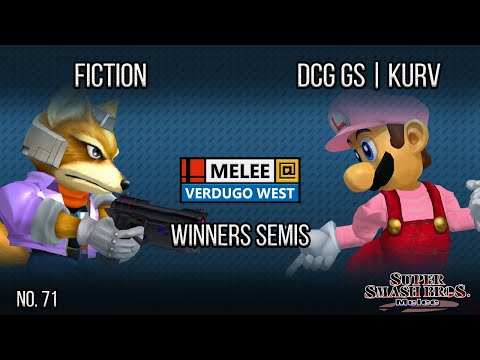 Melee @ Verdugo #71 - Fiction (Fox) VS DCG GS | Kurv (Luigi) - SSBM - Winners Semis