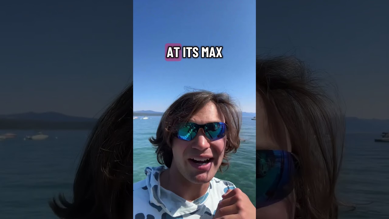 How much does the water level change in Tahoe?