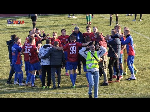 WISŁA SANDOMIERZ - KORONA KIELCE 3:2 (1:2) -  FRAGMENTY MECZU I KOMENTARZE TRENERÓW