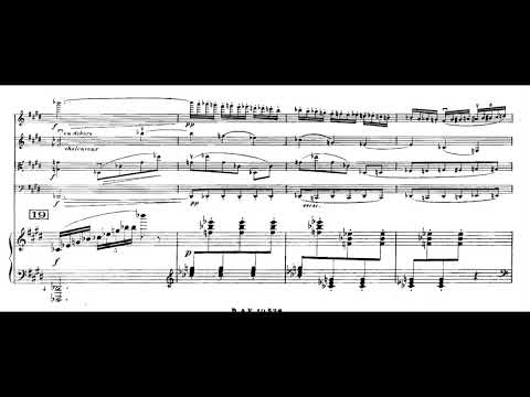 Andre Caplet - Conte Fantastique for Harp and String Quartet (1908) [Score-Video]