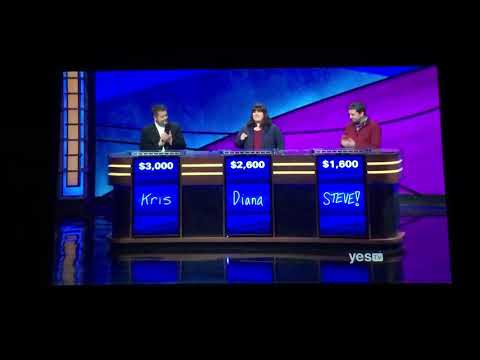 Jeopardy, Kris Prue Day 2 - 1st Daily Double (10/28/19)