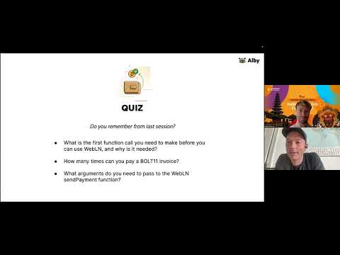 Lightning Hackathon: How to use Alby-js-sdk and nostr wallet connect video thumbnail