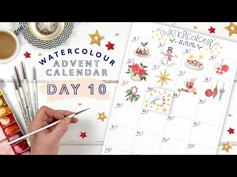 Watercolour Advent Calendar Day 10