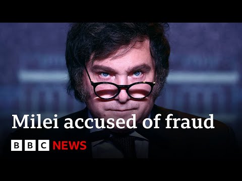 Video | Argentina's President Javier Milei denies crypto fraud allegations | BBC News