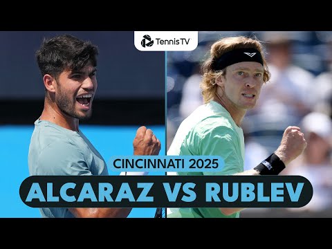 Andrey Rublev vs Carlos Alcaraz | Cincinnati 2025 Highlights