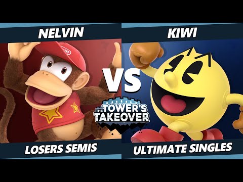 Tower's Takeover 21 Losers Semis - Nelvin (Diddy Kong) Vs. Kiwi (Pac-Man) SSBU Ultimate Tournament