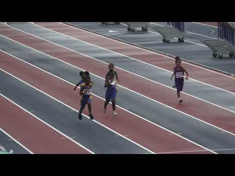 Girls 100m Dash 5-6 Year Old Semi Finals Heat 2 - 44th Annual Northwest Track and Field Classic 2019