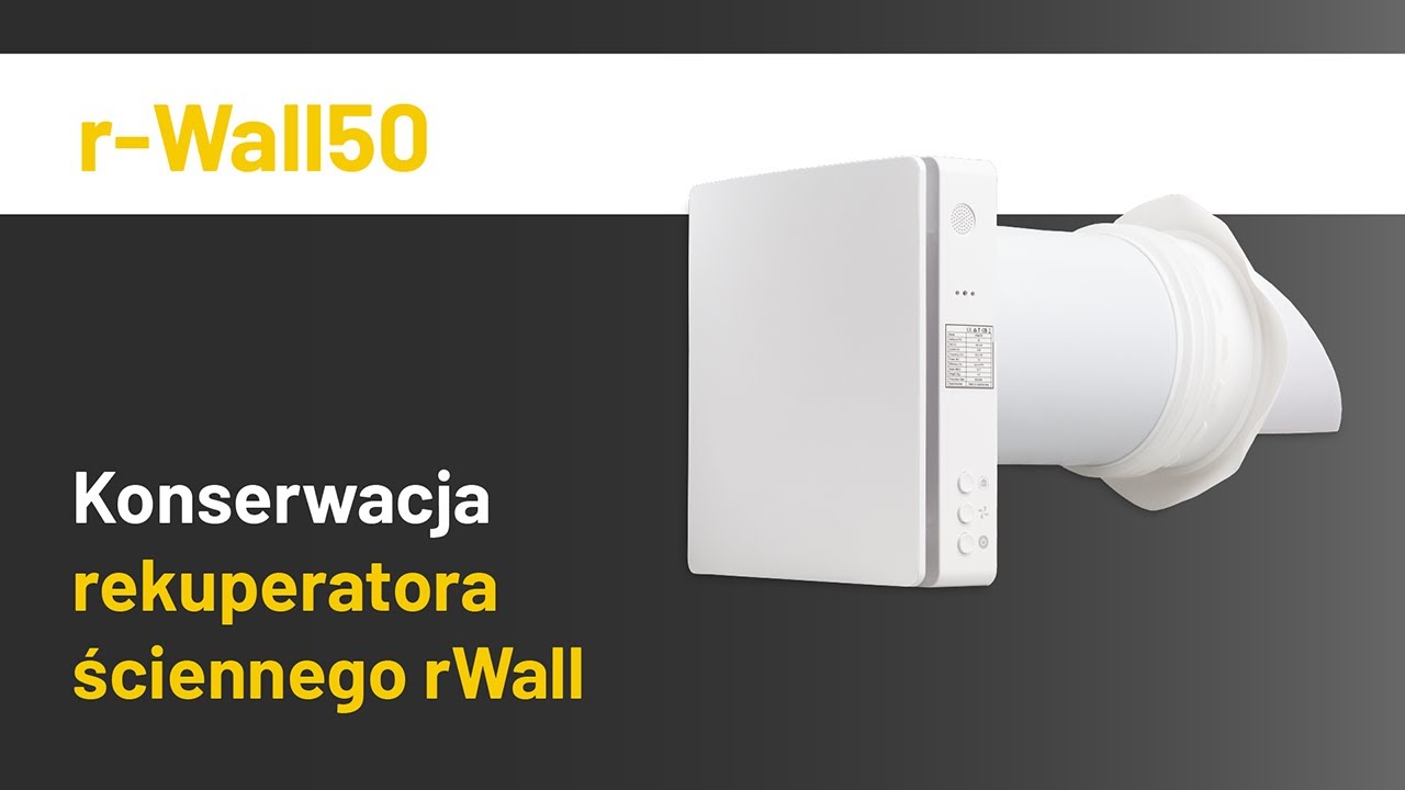Wymiana filtra i konserwacja rekuperatora r-Wall50