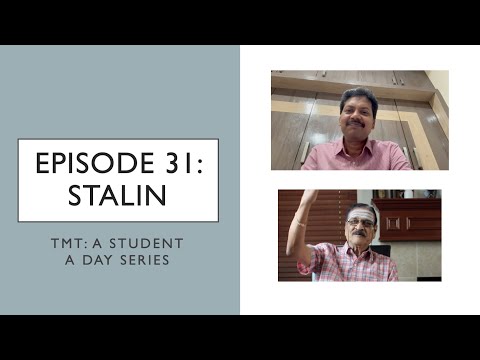 Episode 31 of TMT: A student a day : Dr. Stalin