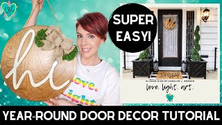 How to Make a Hi Door Sign I Wood Door Hanger