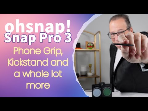 Snap 3 Pro from ohsnap!, a phone grip and  kickstand that is slim and has a built-in magnet.