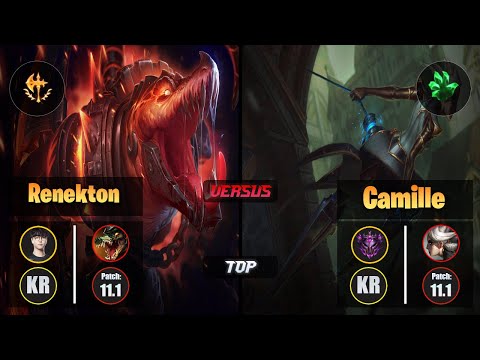Roach RENEKTON (Top) [Conqueror] VS CAMILLE - Master KR Patch 11.1