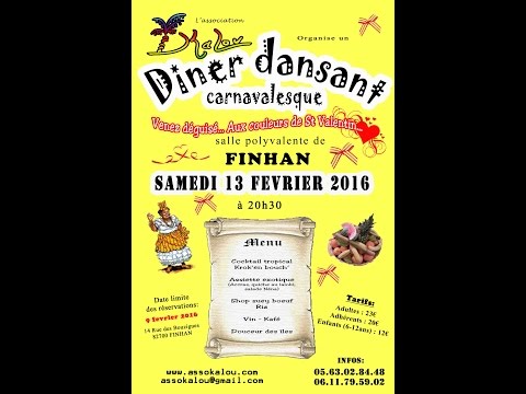 Dîner dansant 2016 Asso. KALOU