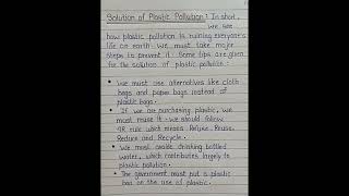 solutions of plastic plastic pollution || solution to plastic pollution || environment day theme ||