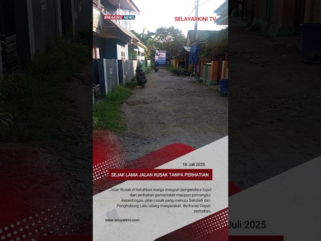 Jalan Rusak Sudah Cukup Lama Tak Dapat Perhatian 