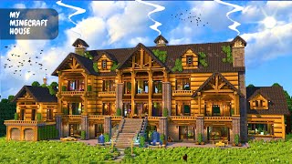 Minecraft: How to Build a Luxurious Wooden Mansion | Tutorial