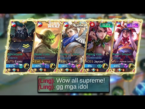 5 MAN SUPREME: ALL YOUTUBERS IN ONE TEAM ( NO CUT ) - MLBB