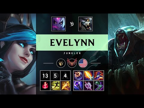 Evelynn Jungle vs Rengar - NA Grandmaster Patch 25.21