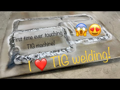 FIRST TIME TIG WELDING! / EVERLAST POWERTIG 200DV / ALUMINUM AND ALUMINIZED STEEL