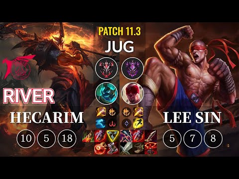 TLN River Hecarim vs Lee Sin Jungle - KR Patch 11.3